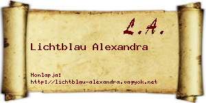 Lichtblau Alexandra névjegykártya